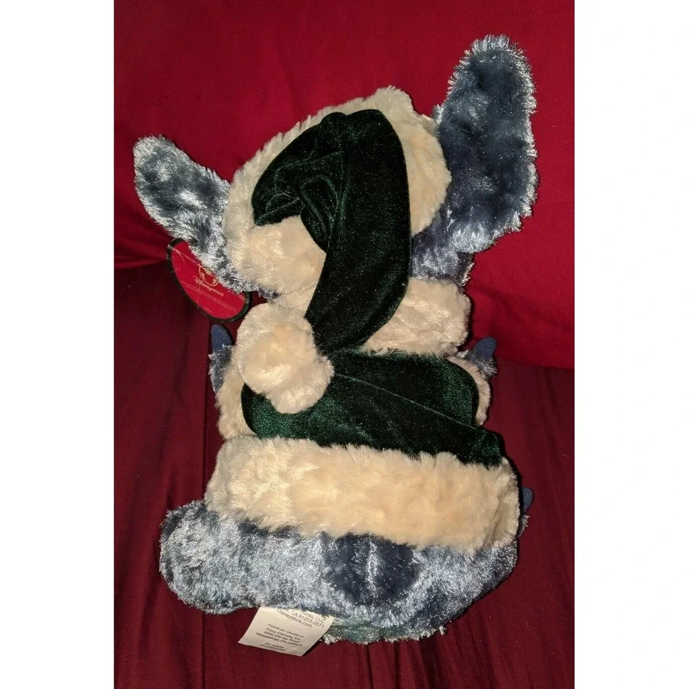 Disney Store Lilo & Stitch Plush Toy Santa Suit Hat Christmas Stuffed Animal NEW